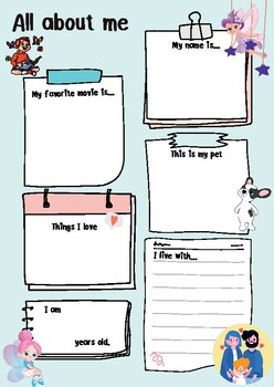 All about me by Edu Worksheets | TPT