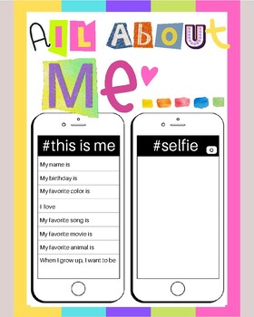 All about me by Miss Cande's Classroom | TPT