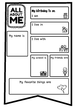 All about me by Edu Worksheets | TPT