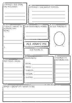 All about me Activity - Getting to know your students by Mr M | TpT