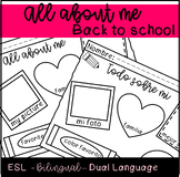 All about me (ESL, Bilingual, Dual Language)