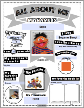 Preview of All about me - FILL IT OUT DIGITALLY