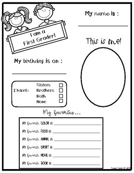 All About Me First Grade Free By Precious Bilinguals Tpt