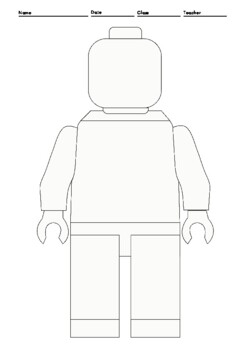 All about me - Lego minifigure bulletin board design and worksheets