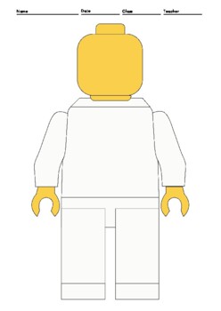 All about me - Lego minifigure board design and worksheets