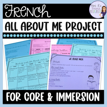 Preview of French All about me PowerPoint™️ project TOUT SUR MOI