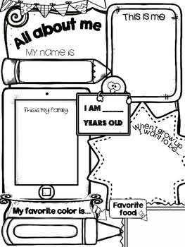All about me (Template) by Marie #39 s Creative Spot TPT