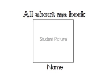 Preview of All about me adapted visual book