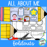 All about me back to school pencil foldable craft activity