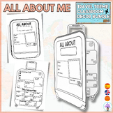 All about me craft- Todo sobre mí- bilingual- Travel theme