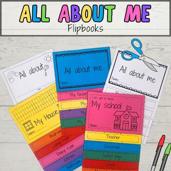 Preview of Get to Know Me flipbooks | My school, house and me