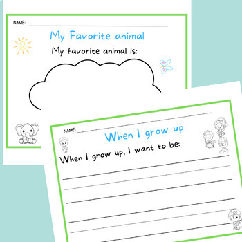 Back To School First Grade Writing - All About Me Worksheet 1st Grade