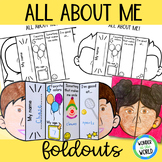 All about me self portrait style foldable activity back to school