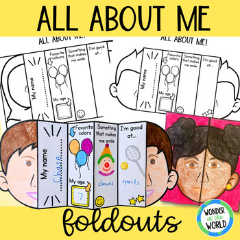 All about me self portrait style foldout