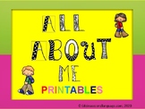 All about me theme. Printables