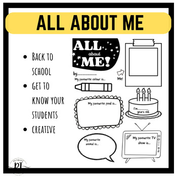 All about me worksheet by Primary Ideas 9 | TPT