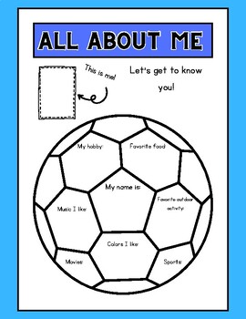 Preview of All About Me Worksheet