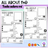 All about me worksheet- Todo sobre mí- bilingual activity-