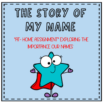 Preview of All about my Name: "The Name Jar" Response and Mini "At-Home" Assignment