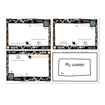 Preview of All about my summer l Easy book format l Animate in AR l Distance Learning K-2