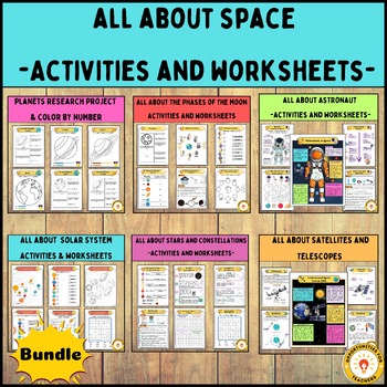 Preview of All about space & Activities and worksheets Bundle