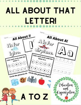 All about that letter! by Education and Organization | TPT