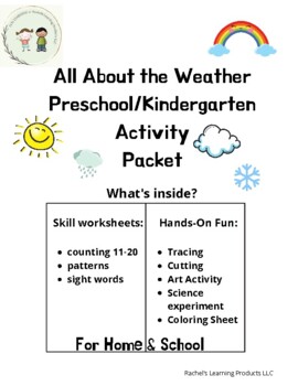 Preview of All about the Weather Preschool/Kindergarten Activity Packet