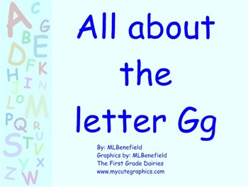 Preview of All about the letter Gg smartboard