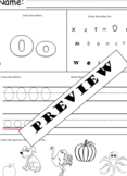 All about the letter Oo alphabet worksheet