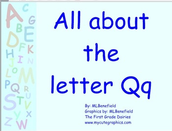 Preview of All about the letter Qq smartboard