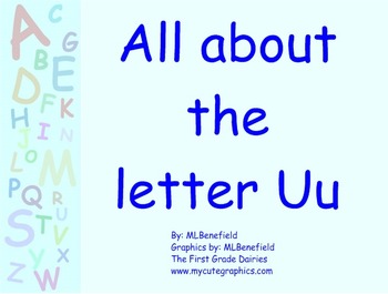 Preview of All about the letter Uu smartboard