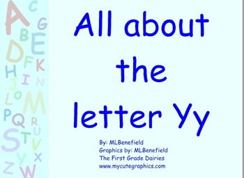 Preview of All about the letter Yy smartboard