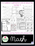 All about the number 5 Math Pack
