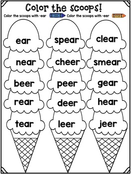 All about Word Endings eer and ear! - No Prep! Word work! - REVISED