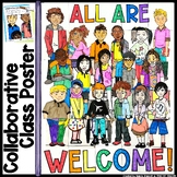 All are Welcome Back to School Collaborative Class Poster