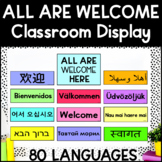 All are Welcome  Back to School Welcome Signs in Multiple 