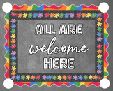 All are Welcome here // LGBTQ+ Bulletin Board Decor