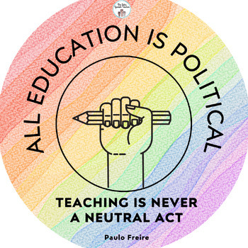 Preview of All education is political (ENG-SPAN) png files instant download