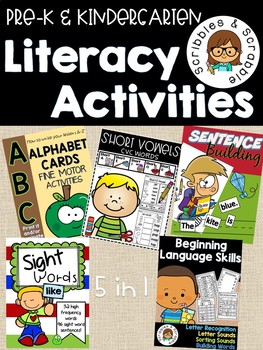 All in 1! Preschool and Kindergarten Literacy Activities | TpT