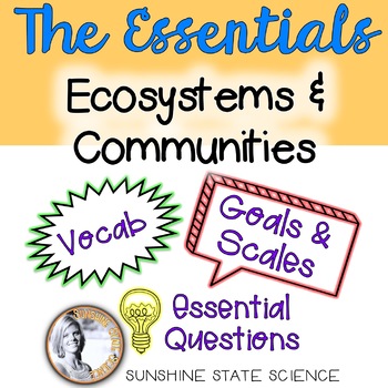 Preview of Ecosystems & Communities: Goals & Scales, Essential Questions & Vocab
