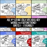 All in One Bundle 4th Grade CKLA Vocab. Words and Definiti