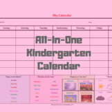 All-in-One Kindergarten Calendar: My Calendar