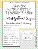 All-in-One Simple Style Teacher Binder {Mint, Yellow, & Grey}