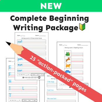 Preview of All-in-One Writing Fundamentals Pack: From Letters to Spelling