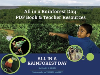 Preview of All in a Rainforest Day PDF Book - Mini Unit with Resources