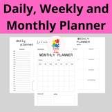 All in one (Daily, Weekly and Monthly ) planner