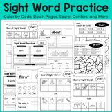 All in one Sight Word Practice Pack: Color by Code, Dolch 