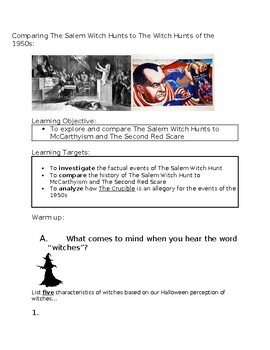 Act 1 Task Cards - THE CRUCIBLE - 12 DETAILED LESSONS | TPT