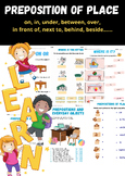 All prepositions of place lesson for kids on, in, under, b