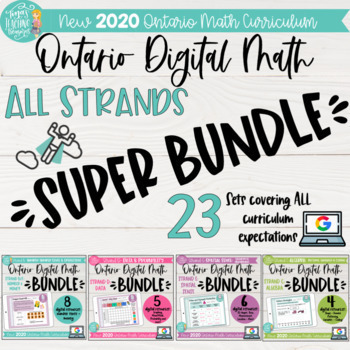 Preview of All strands DIGITAL SUPER BUNDLE Grade 3 Ontario 2020 Math for Google Slides™